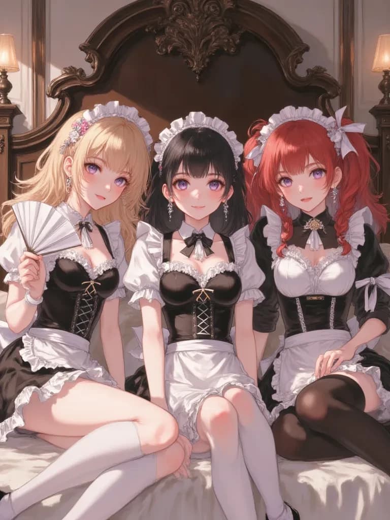 Amelie(Blonde), Yui(Black hair), Maeve(Red head). thumbnail