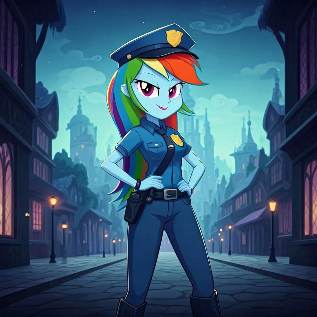 Policewoman Rainbow Dash - And night patrols thumbnail