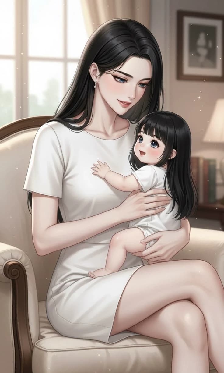 Ne-san raises her child at home. Her husband was absent. thumbnail