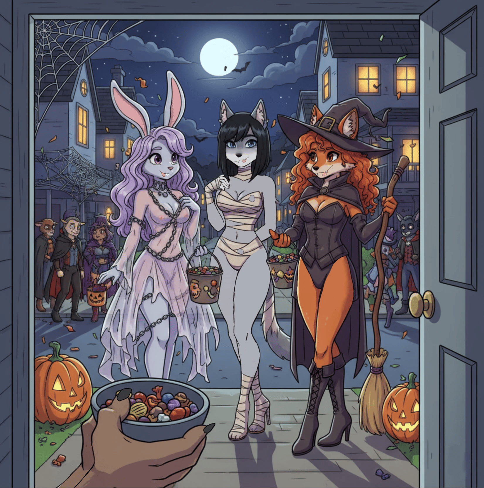3 anthropomorphic girls Trixie, Gih and Annyd thumbnail