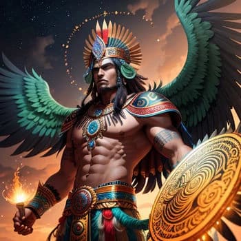 Quetzalcoatl, god of biological balance, in the midst of a conflict of gods thumbnail