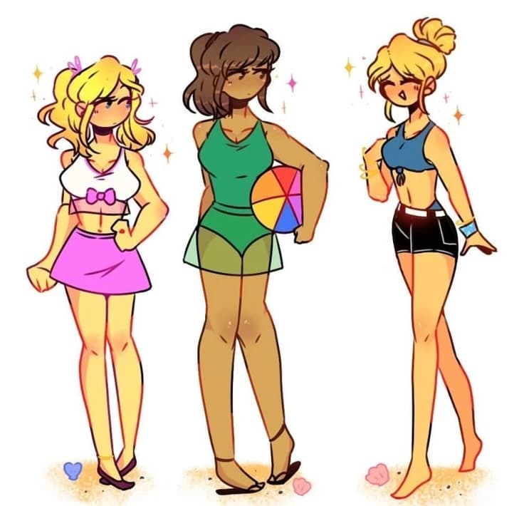 Beach day, Carla, Penny and Cindy thumbnail