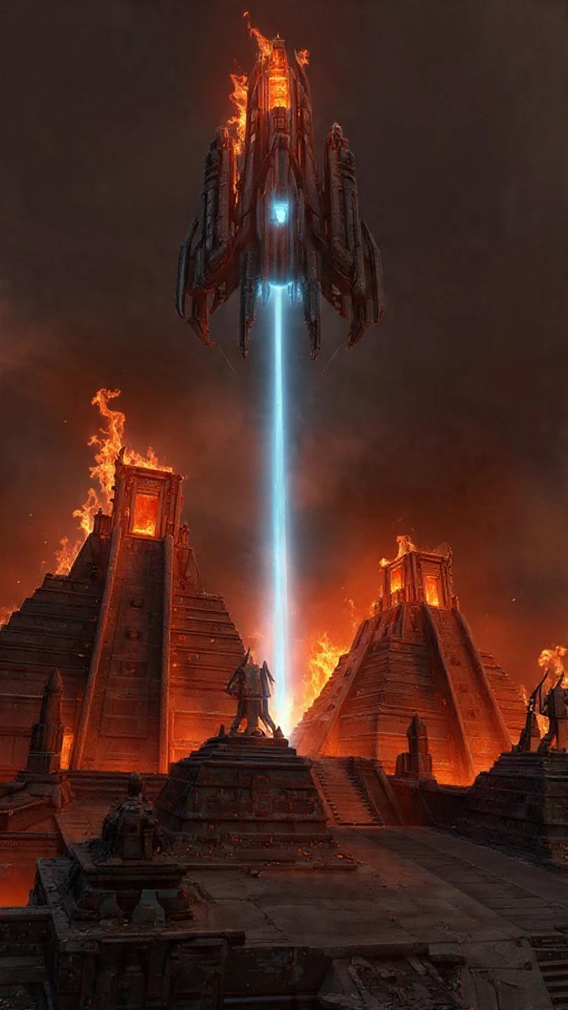 The fall of the Multiversal Resistance against Evil, the Teocalli destroyed thumbnail