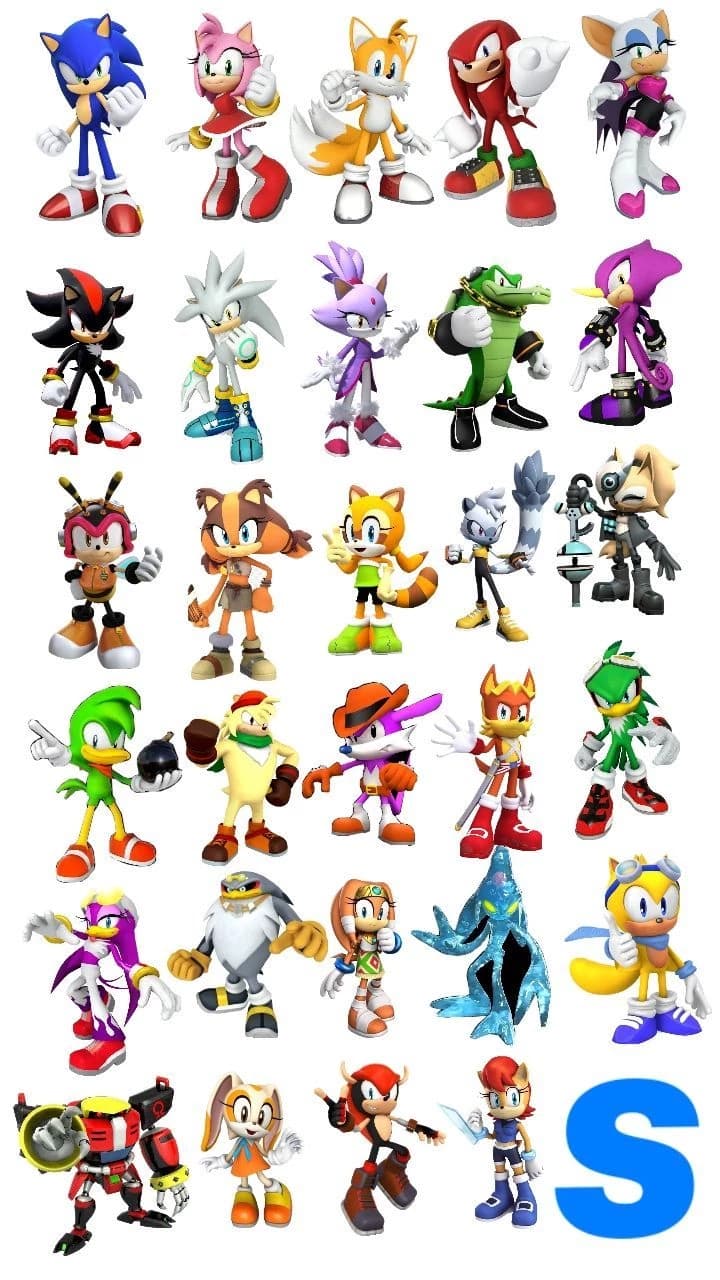 Jet, Silver, Sonic, Shadow, Tails, Knuckles ve Espio (Sega Boys) thumbnail