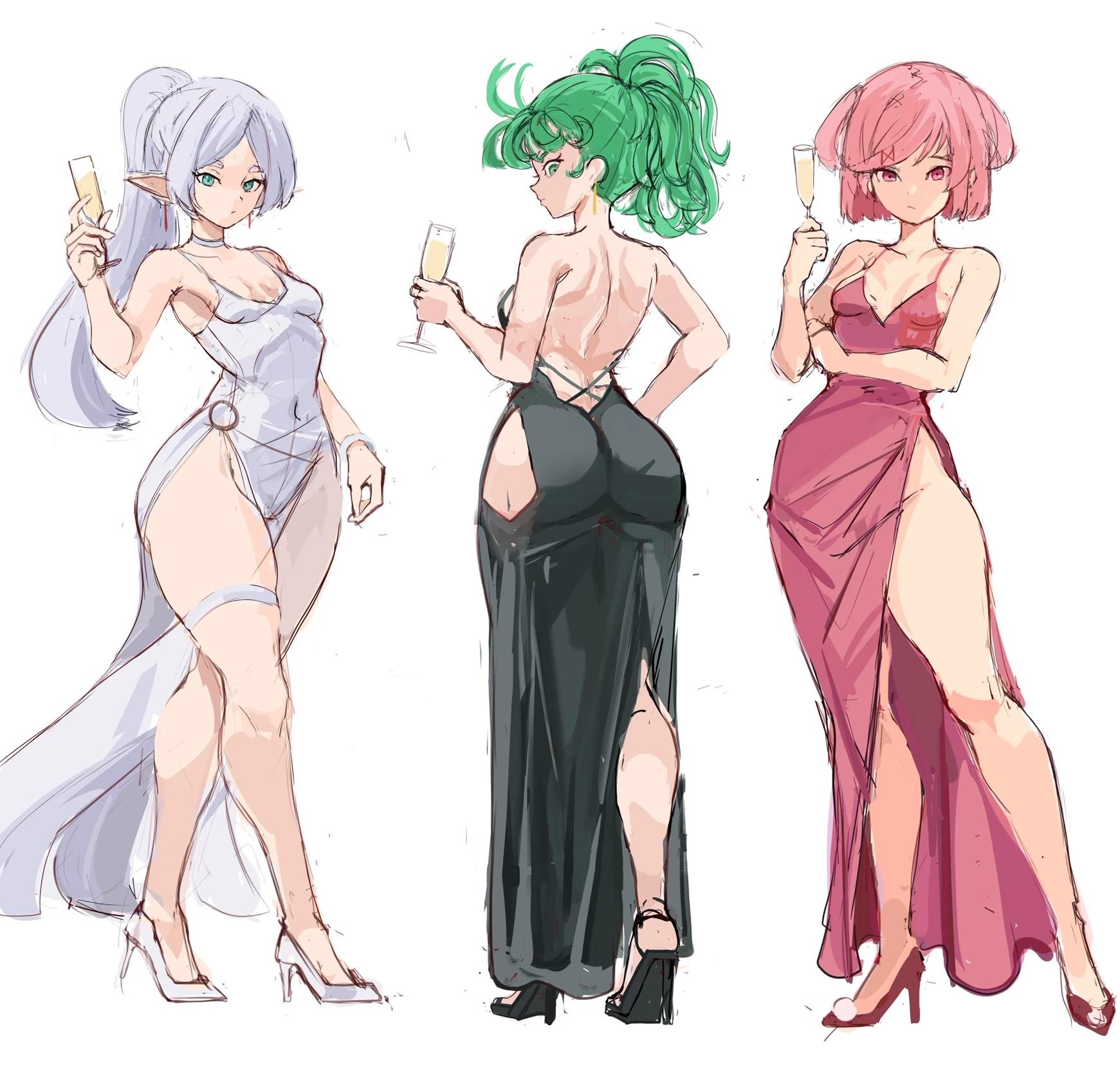 Frieren, Tatsumaki, and Natsuki thumbnail