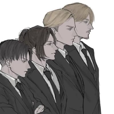 Levi, Hange, Mike and Erwin thumbnail