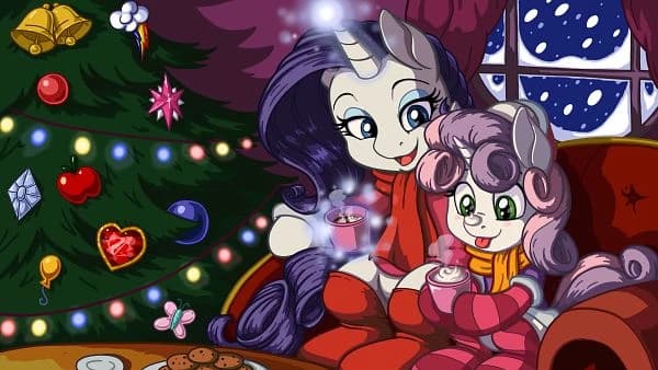 Rarity and Sweetie Belle - The magic of Christmas. thumbnail