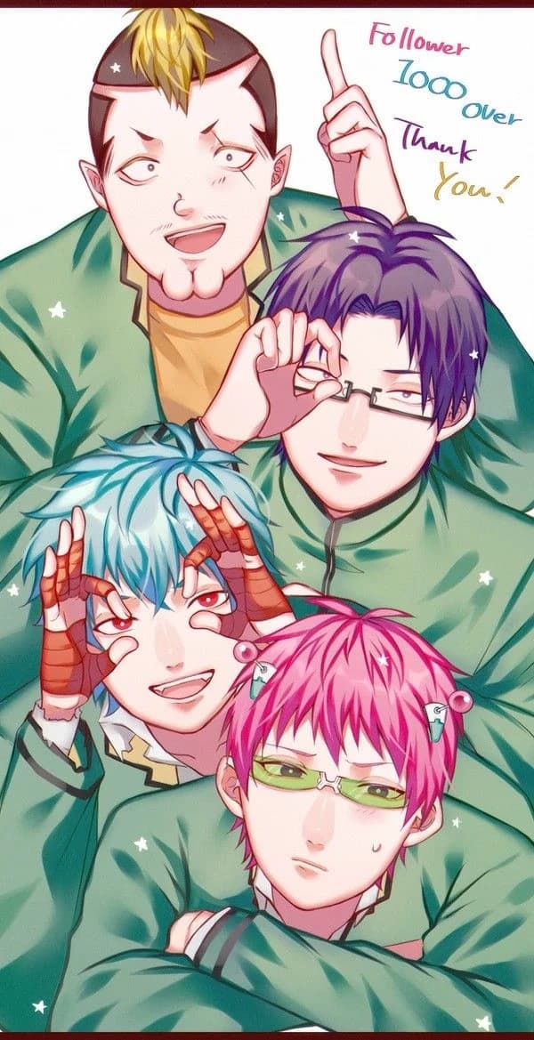 Saiki🩷, Kaido🩵, Kuboyasu💜 y Nendo💛 thumbnail