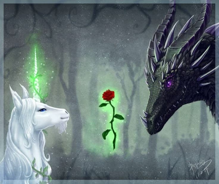 🎀the dragon fell in love with the unicorn thumbnail
