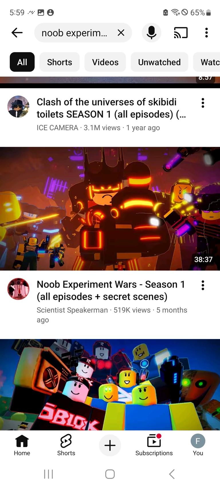 Noob experiment wars thumbnail