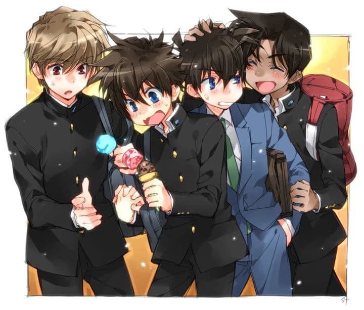 Saguru💛, Kaito🖤, Shinichi💙, y Heiji🤎 thumbnail