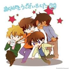 Saguru💛, Kaito,🖤, Heiji🤎 y Shinichi 💙 thumbnail