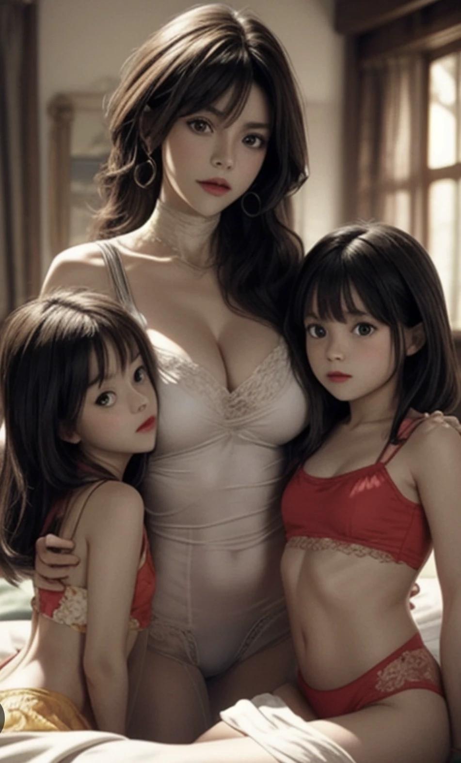 Mom and two daughters  thumbnail
