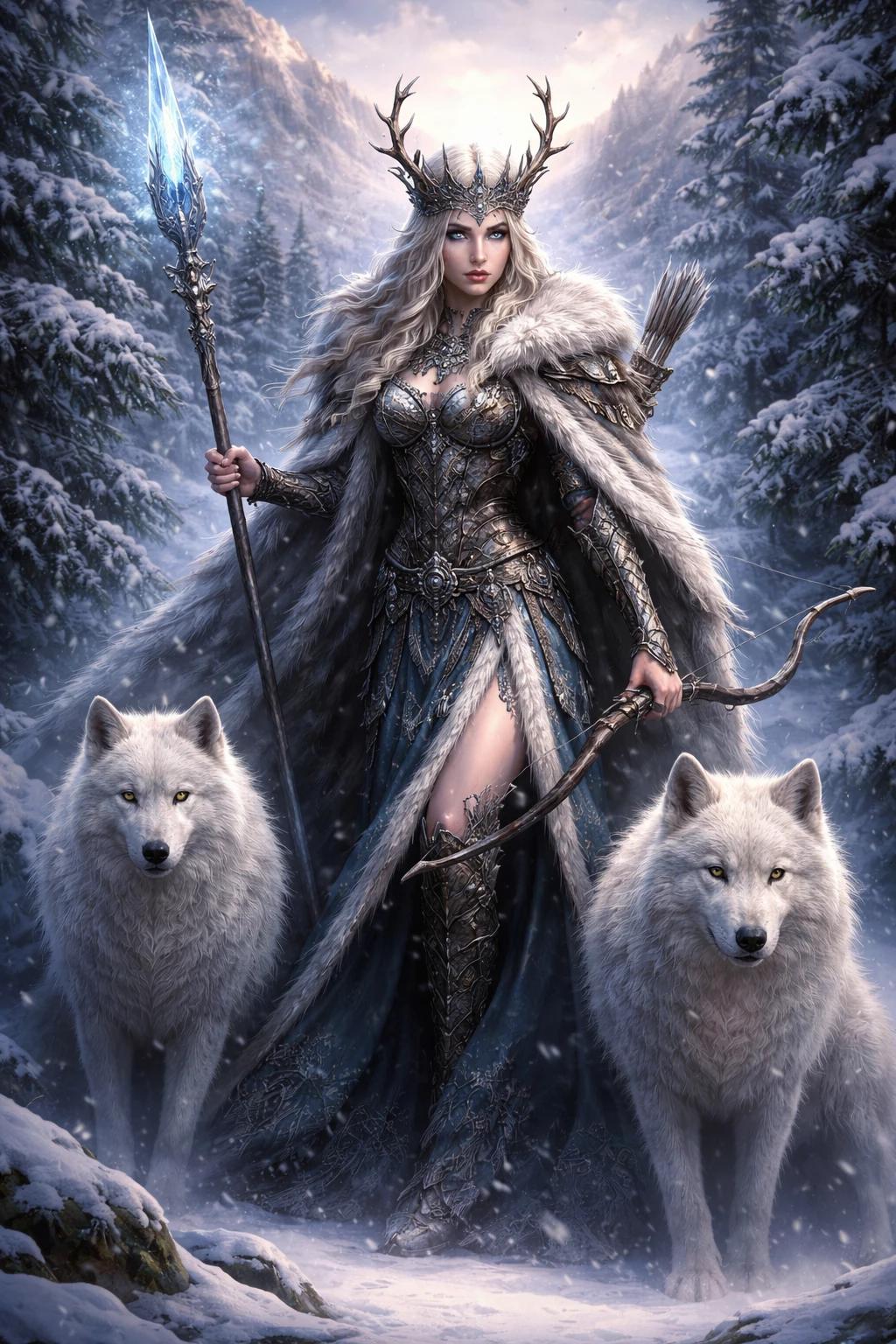 skadi (the winter queen and the lady of the mountains and forests) thumbnail