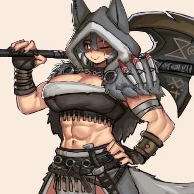 Thorsnelda a powerful warrior wolf beast thumbnail