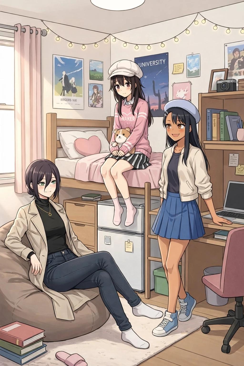 Roommates Reze, Megumin, and Nagatoro thumbnail