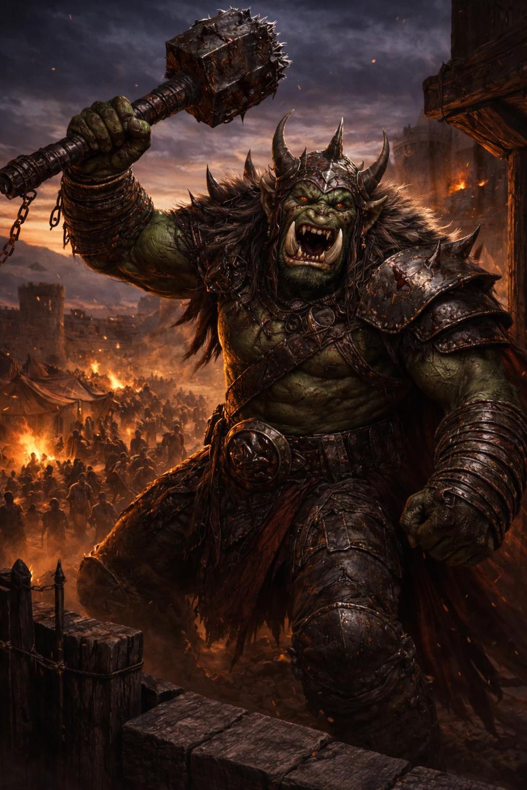 Grazhnak Krumpabrazos — The Green Hammer of the Borders — Lord of the Waaagh! thumbnail