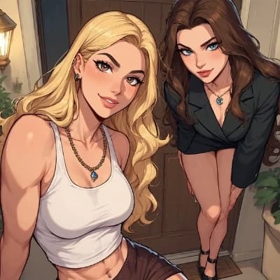 Elly and Alicia - Cheating office wife and her best friend thumbnail