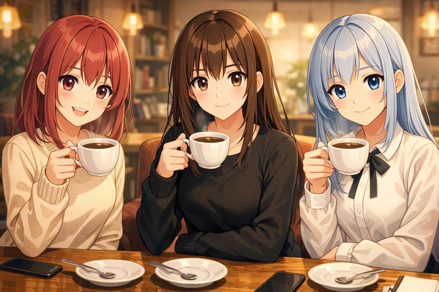 The Café Owner & The two Regulars. Girls  thumbnail
