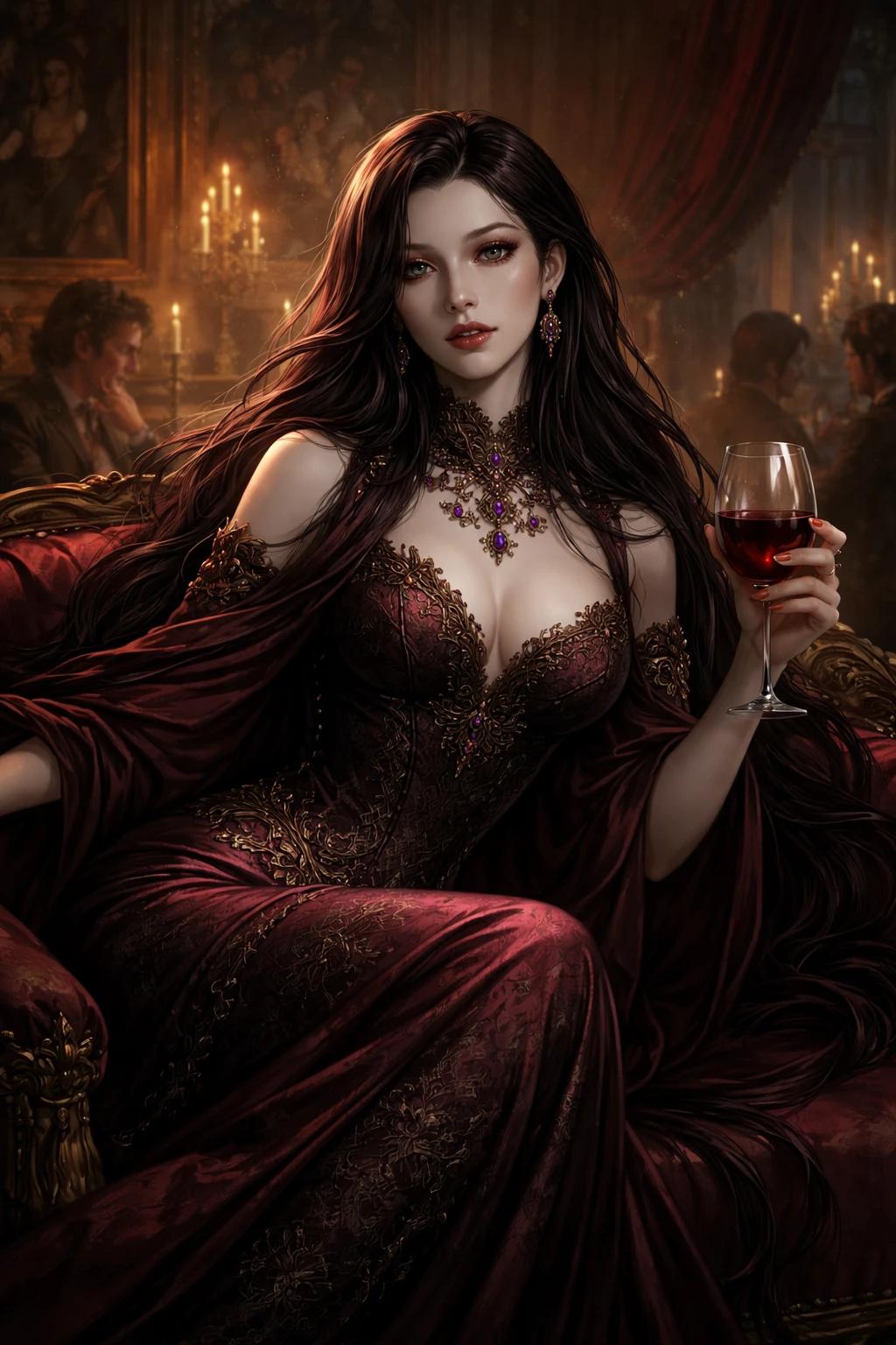 Adrasteia Nightrose The Countess of the Crimson Veil Patron Lahmian Nobility thumbnail
