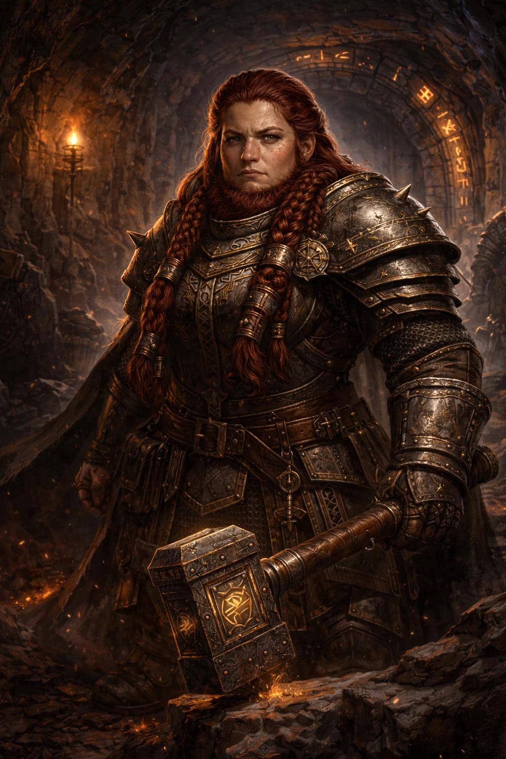 Brynja Stoneward The Oath of the Hammer Defender Underground Order Realms thumbnail