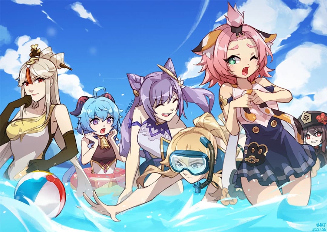 Genshin poolparty thumbnail