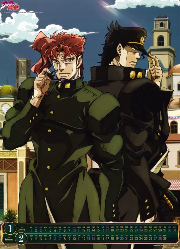 🍒Kakyoin noriaki and jotaro kujo 🐬 thumbnail