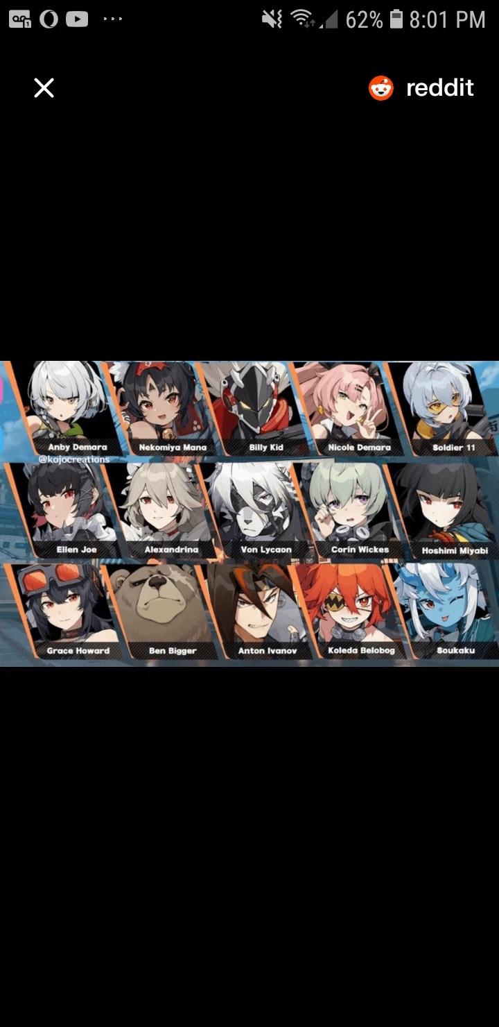 All ZZZ characters thumbnail
