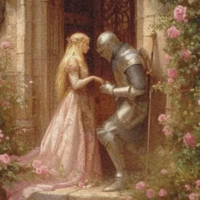 Caregiving knight and his fragile little princess thumbnail