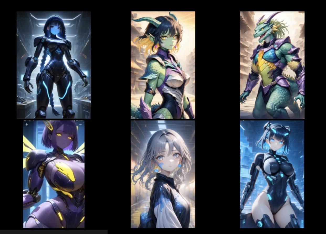 The Galactic Phoenix Crew (Corva, Iguila, Drago, Chrysala, Glorbila, Skylar) thumbnail