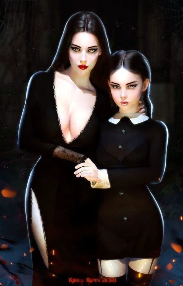 Morticia e Wednesday thumbnail