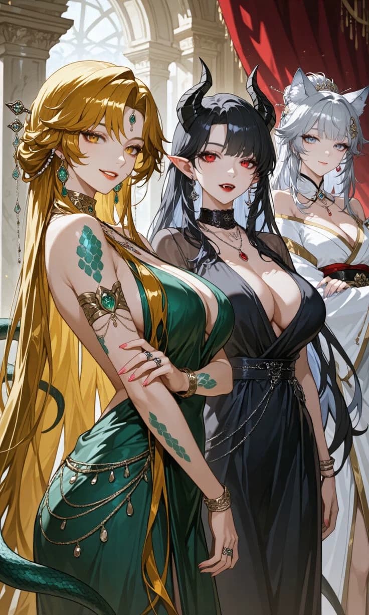 Three goddesses of three continents. thumbnail
