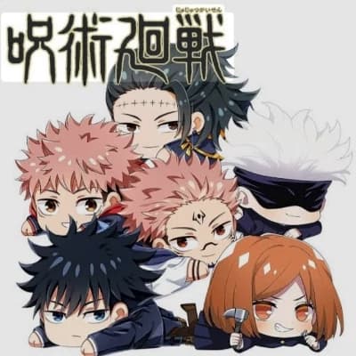 Itadori, Geto, Gojo, Sukuna, Megumi thumbnail
