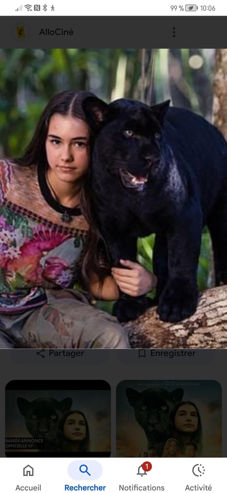 Hope the panther and Autumn the girl thumbnail