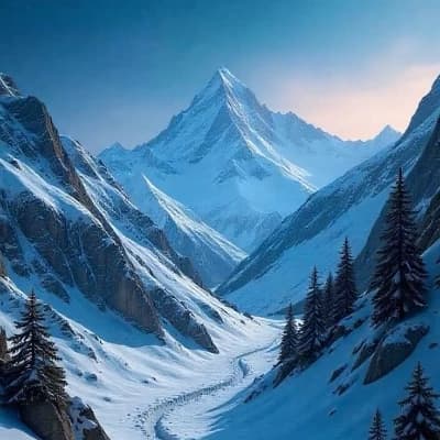 Snowy mountains. thumbnail