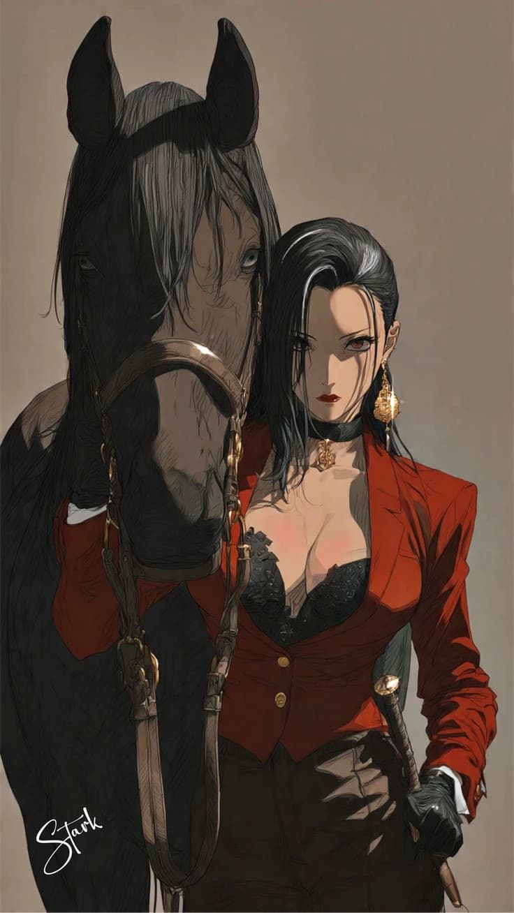 Elizabeth and her horse Touri thumbnail
