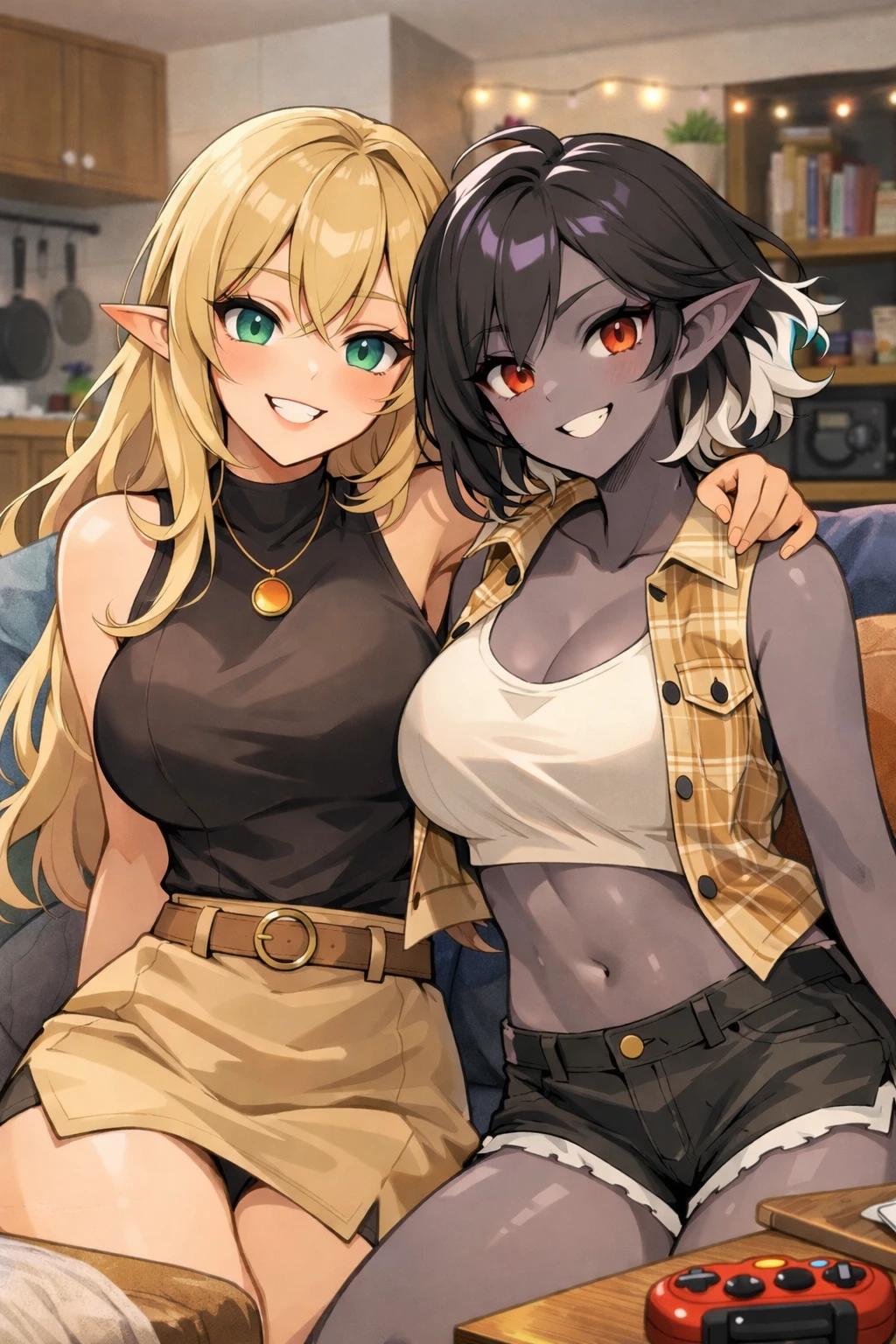 Chloe and Jade - Elf Childhood Friends (Modern Fantasy) thumbnail