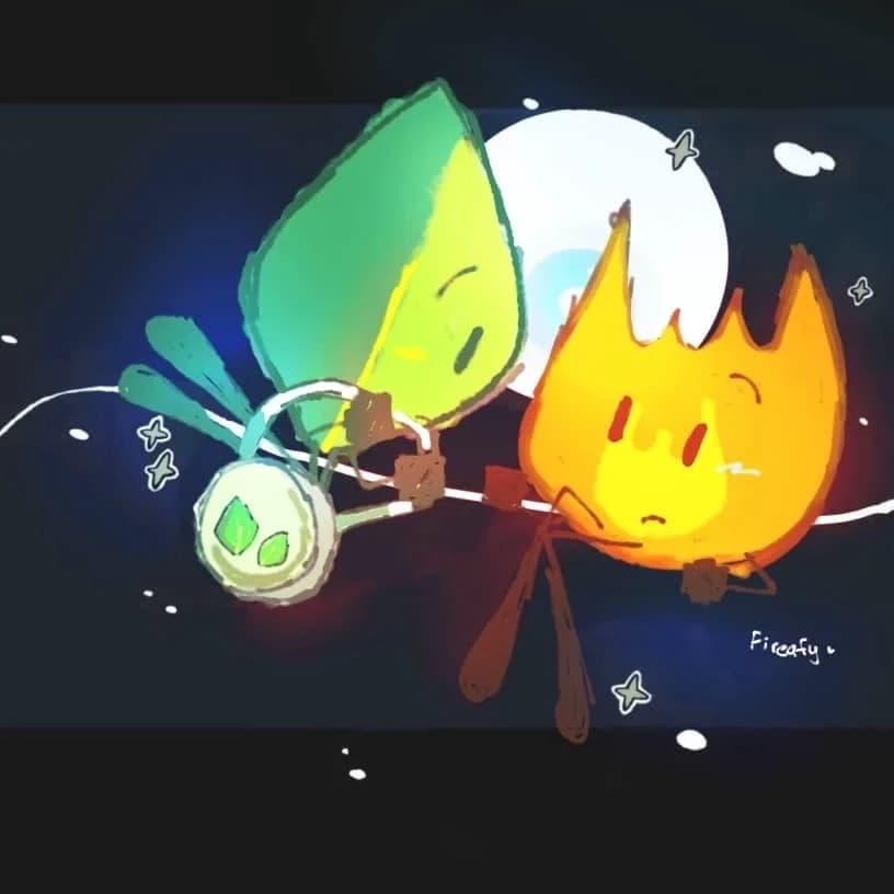 fireafy - bfdi - firey - leafy - n/sfw - mansion au thumbnail