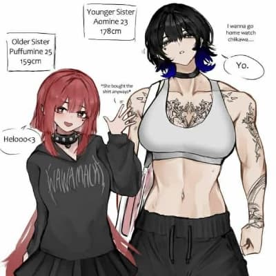 Puffumine and Aomine, The Goth Sisters thumbnail