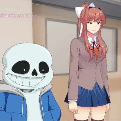 Monika and Sans Cheerful Fanfic thumbnail