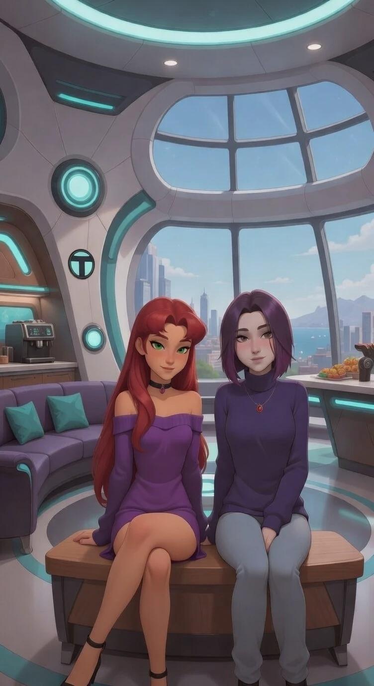 Starfire and Raven thumbnail