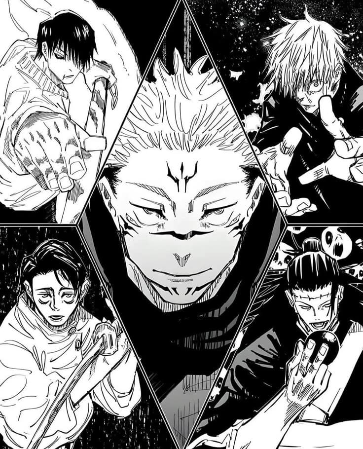 Yuta, sukuna, geto, gojo y toji thumbnail