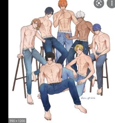 Vini (the brunette) kaito (purple hair) Bruno (black hair) Paulo (standing) thumbnail