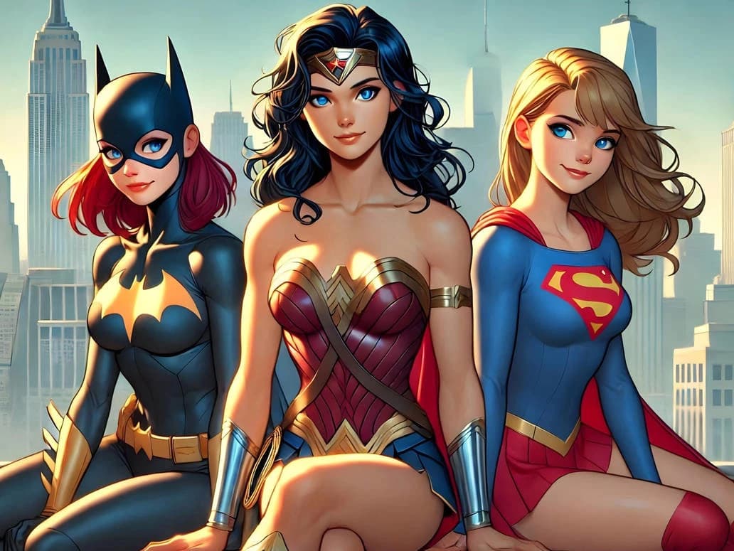 Batgirl, Wonder Woman, and Supergirl thumbnail