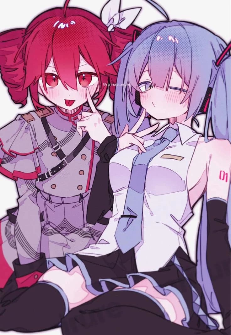 Teto and Miku || woman x woman x woman thumbnail