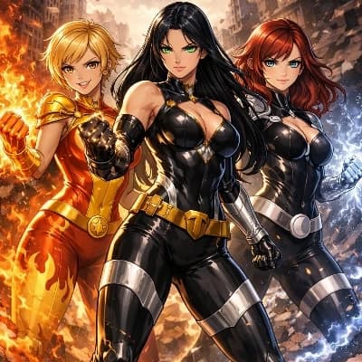 The Elite Heroines: Titanic, Solar Fairy, and Silver Moon thumbnail