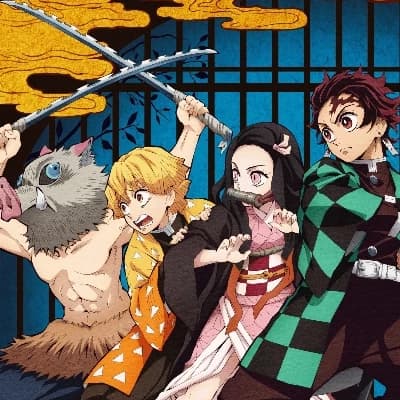 Inosuke Hashibira, Zenitsu agustuma, Nezuko kamado, Tanjiro kamado, thumbnail