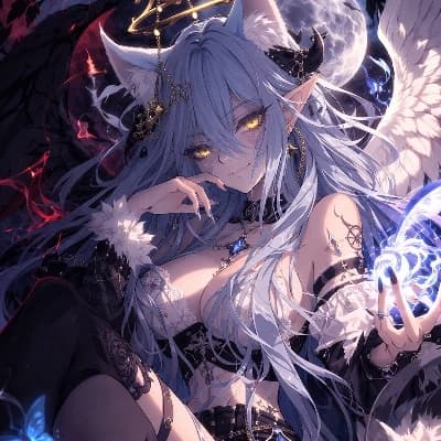 Half-human aloquia half-elf half-demon half-angel half-fallen angel thumbnail