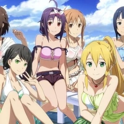 Suguha , Koharu , leafa , Lisbeth , silica, Asuna and Yuuki thumbnail