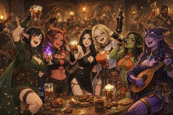 Fantasy world that lives with human demons and monsters thumbnail